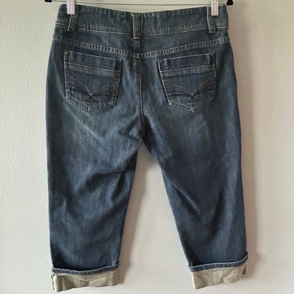Brina & Em Cropped Capri Blue Denim Jeans Women's Sz 6 - Picture 4 of 12